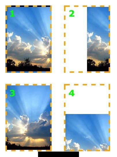 The image can be set to any position you like.